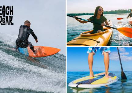 Huur van sup, kajak of surfboard Ã³f 2 uur surfles