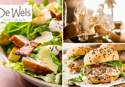 Lunchgerecht + drankje naar keuze bij De Wels Eten & Drinken