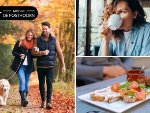 Wandelarrangement met koffie, gebak en lunch bij Taverne de Posthoorn