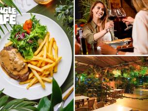 3-gangen keuzediner of 12-uurtje bij Jungle CafÃ©