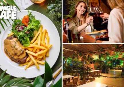 3-gangen keuzediner of 12-uurtje bij Jungle CafÃ©