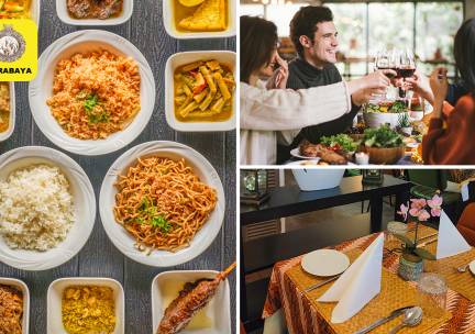 3-gangen rijsttafeldiner bij Surabaya