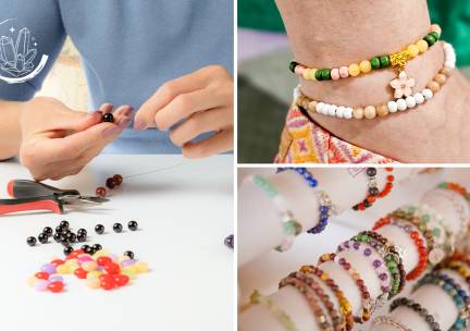 Workshop edelstenenarmband maken (1,5 uur) + drankje + lekkernij