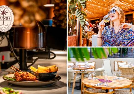 Borrelplank + glas bubbels bij Dunes Beachclub in Kijkduin