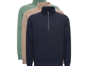 Mario Russo Basic Half Zip Sweater