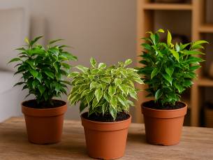 Set van 3 Stuks Gardenzo Kamerplanten Ficus Treurvijgen