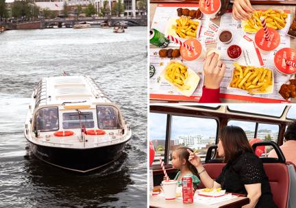 Grachten rondvaart in Amsterdam met FEBO snacks