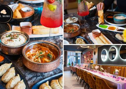 Indiaas-Nepalees 3- of 4-gangendiner bij Mr. Momo