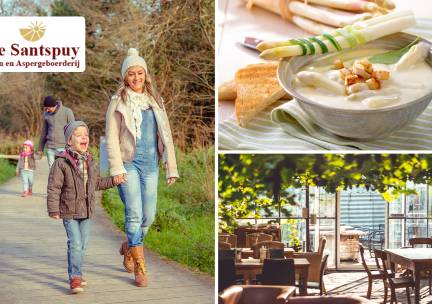 Wandelarrangement met koffie/thee + appelcake + lunch + glas wijn bij De Santspuy