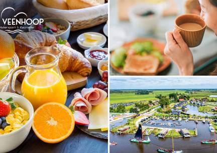 Luxe brunch + glas bubbels bij De Veenhoop Watersport & Recreatie, De Pôlle