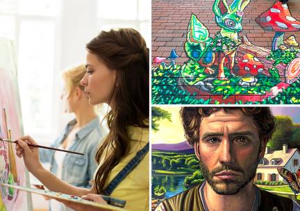 Teken- of schilderworkshop naar keuze (2 uur) + drinken + iets lekkers