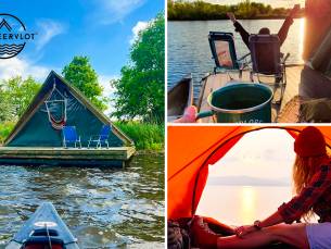Overnachting(en) voor 2 op een kampeervlot in Utrecht of Noord-Brabant