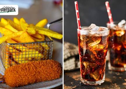 Friet + snack + saus + evt. drankje (1 of 4 pers.) voor afhaal of dine-in