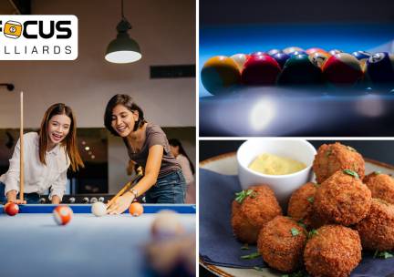 Poolen of snookeren + bittergarnituur (8 stuks)