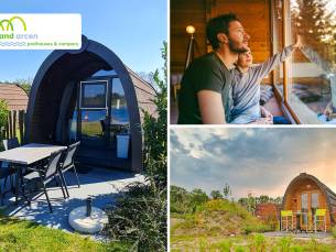2 of 3 overnachtingen voor 2 in een pod + flesje wijn + vroege check-in