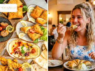 Mezzeschaal + baklava in hartje Rotterdam