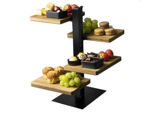 Gusta Serveertoren - EtagÃ¨re - 4 bamboe planken