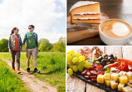 Wandel- of fietsarrangement incl. warme drank + gebak + borrelplank