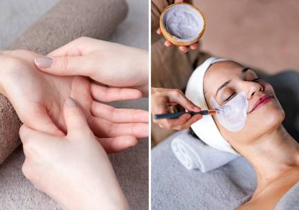 Handspa + manicurebehandeling Ã³f gezichtsbehandeling + massage (60 min)