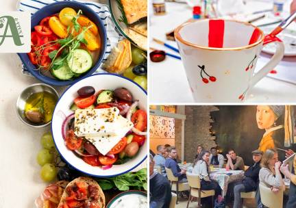 Workshop naar keuze (3 uur) + Mediterrane hapjes + onbeperkt drankjes