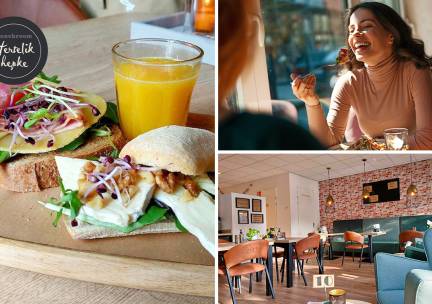 Ontbijtplank + glas jus d'orange bij Lunchroom Hertelik Hepke