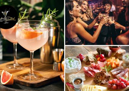 3 cocktails en een tapasschaal bij Cocktailbar Mundial