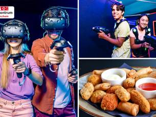 VR-game naar keuze van 15 of 30 min (keuze uit 6 games) + lasergamen (20 min) + bittergarnituur