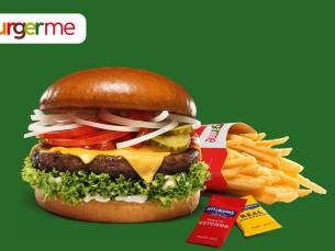 Burger naar keuze + friet + evt. snack of salade bij burgerme Den Bosch