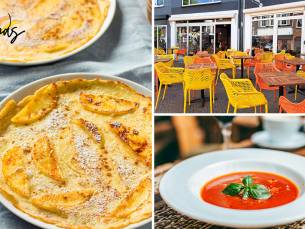 Pannenkoek + 3 toppings + drankje naar keuze bij Papa's Pannenkoeken