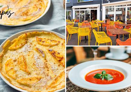 Pannenkoek + 3 toppings + drankje naar keuze bij Papa's Pannenkoeken