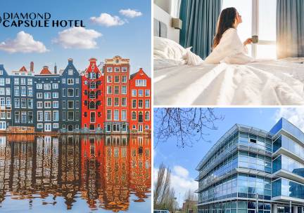 Overnachting voor 1 of 2 + ontbijt + gratis parkeren + late check-out nabij Amsterdam