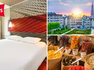 1 of 2 overnachting(en) voor 2 + welkomstdrankje + evt. ontbijt en diner in Brussel