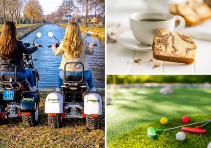 Huur e-choppertrike (driewieler) (3u of dag) + koffie/thee + cake + evt. broodje kroket + minigolf
