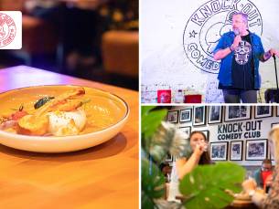 Stand-upcomedy naar keuze + evt. 2-gangendiner bij Knock Out Comedy Club in hartje Utrecht