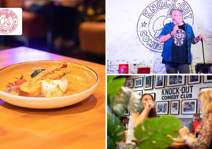 Stand-upcomedy naar keuze + evt. 2-gangendiner bij Knock Out Comedy Club in hartje Utrecht