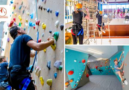 Groepsactiviteit: 1 uur wandklimmen, boulderen of adventure baan