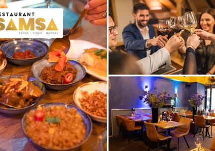 Onbeperkt culinaire tapas + evt 2 drankjes bij Restaurant Samsa