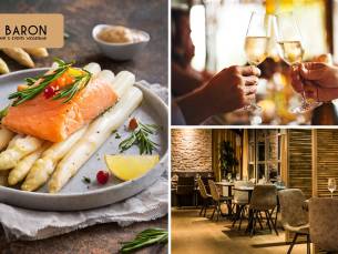 4-gangen aspergediner + bubbels + amuse bij Restaurant De Baron