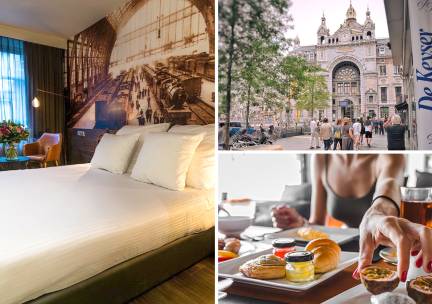 Overnachting voor 2 + ontbijt + late check-out in Antwerpen