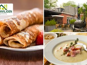 2-gangen pannenkoekdiner bij Bospaviljoen de Norgerberg