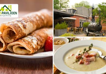 2-gangen pannenkoekdiner bij Bospaviljoen de Norgerberg