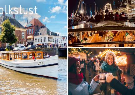 Varen + lunch (75 min) of kerstrondvaart met glühwein en bites tijdens de kerstmarkt in Haarlem