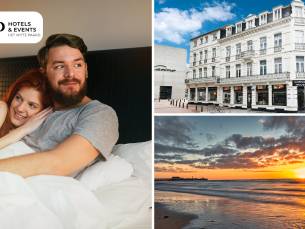 Overnachting voor 2 + ontbijt + late check-out in hartje Blankenberge