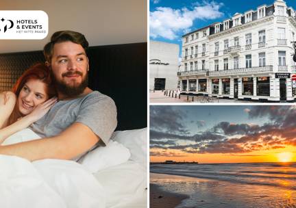 Overnachting voor 2 + ontbijt + late check-out in hartje Blankenberge