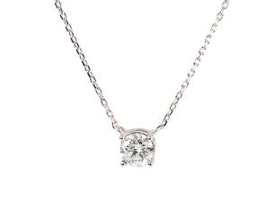 Zirkonia Solitär Collier Silber