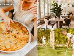 2-gangen pannenkoekenlunch of -diner + evt. Adventure golf