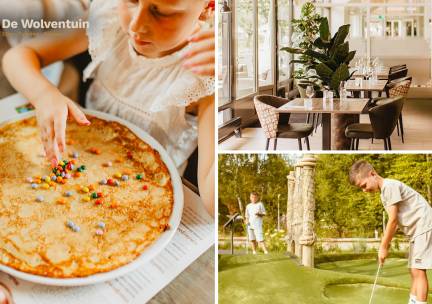 2-gangen pannenkoekenlunch of -diner + evt. Adventure golf