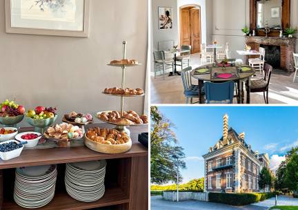 Luxe ontbijtbuffet bij Kasteel Pietersheim