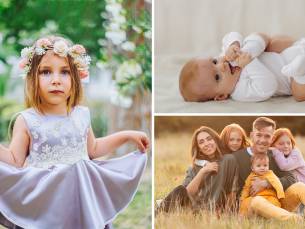 Fotoshoot studio, strand of park (max. 25 personen) + 2 foto's