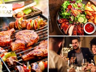Barbecue-mixdiner incl. bijgerecht of 3-gangen keuzediner bij Kavkaz Leiden